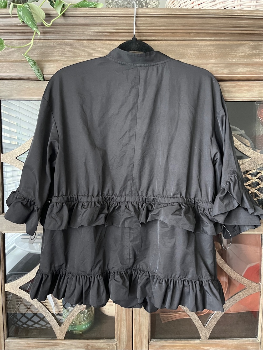 Halogen Black Ruffle-Trim Utility Jacket - Picture 11 of 11